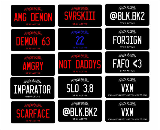 Custom License Plates